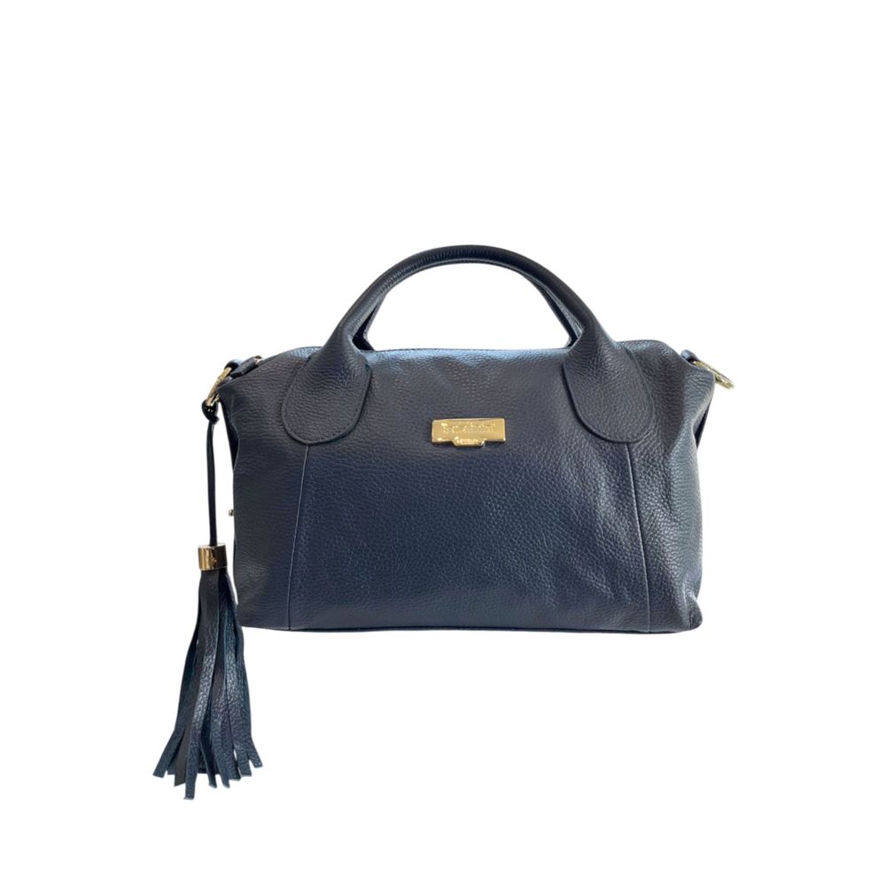 Exclusive Baldinini Trend Leather Shoulder Bag – Blue — Front View