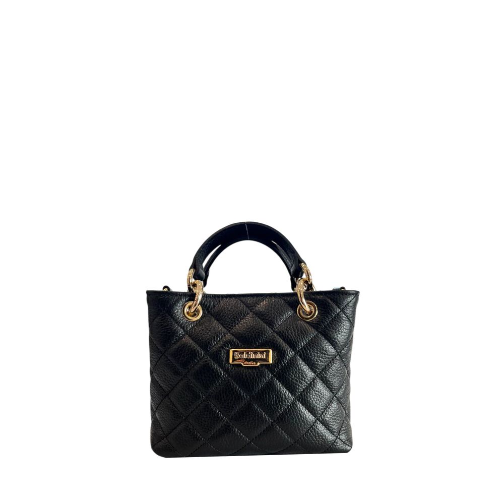 Exclusive Baldinini Trend Leather Shoulder Bag – Black — Front View