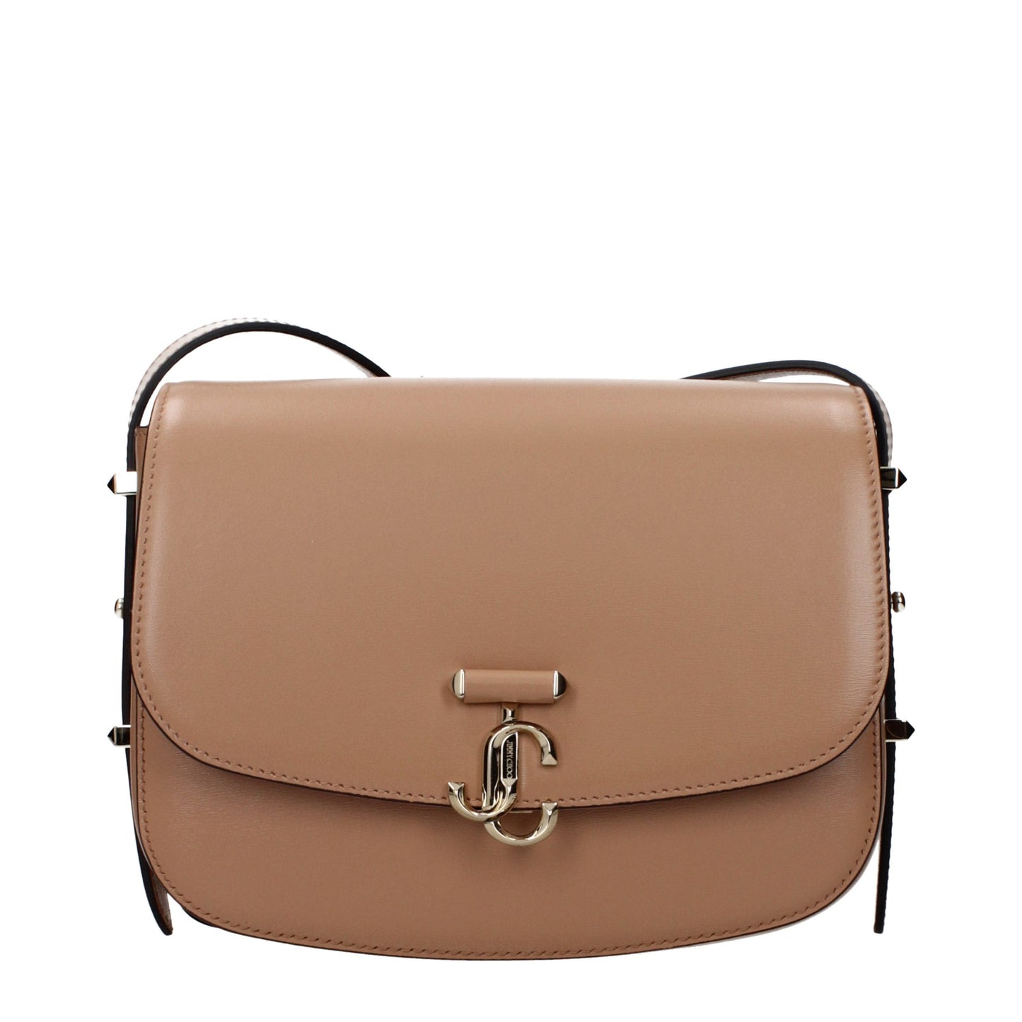 Exclusive Jimmy Choo Leather Crossbody Bag – Brown — Front View