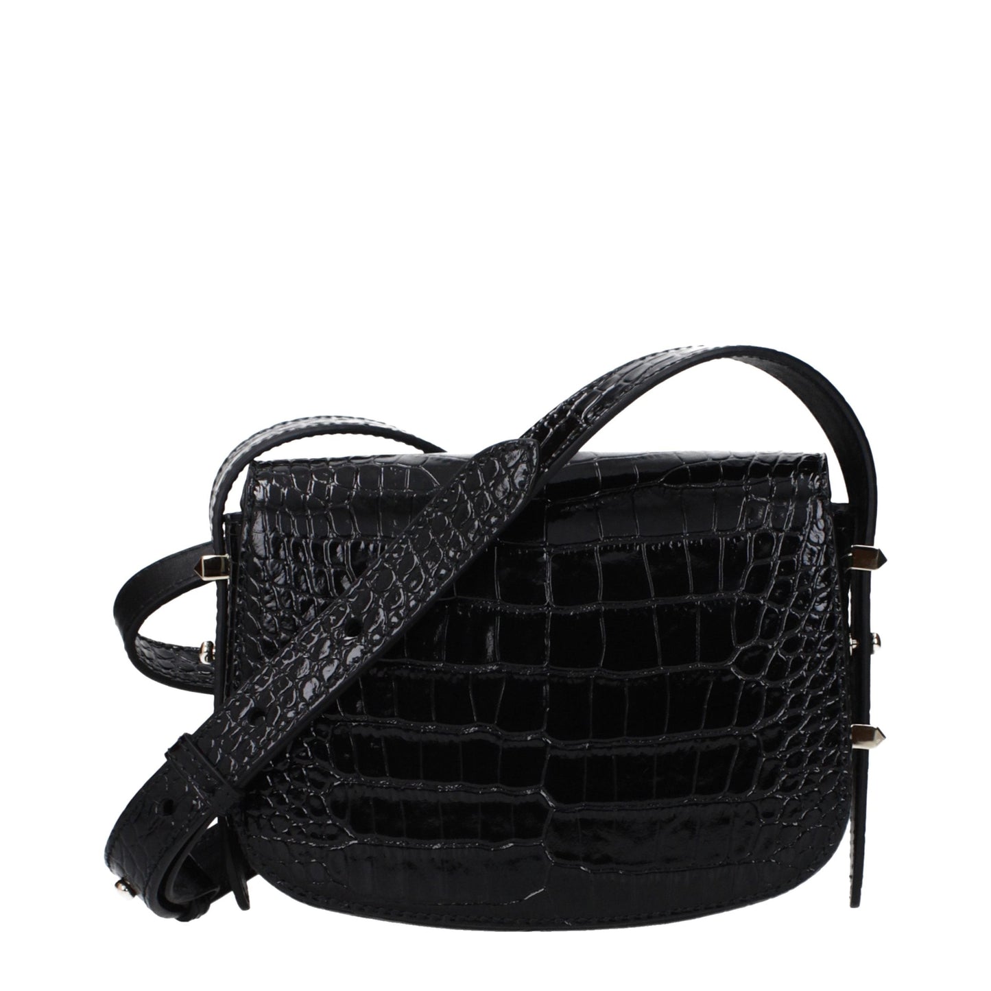 Exclusive Jimmy Choo Leather Crossbody Bag – Black — Back View