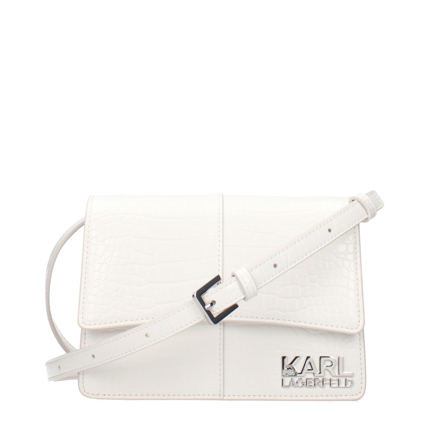 Exclusive Karl Lagerfeld Crossbody Bag – White — Front View