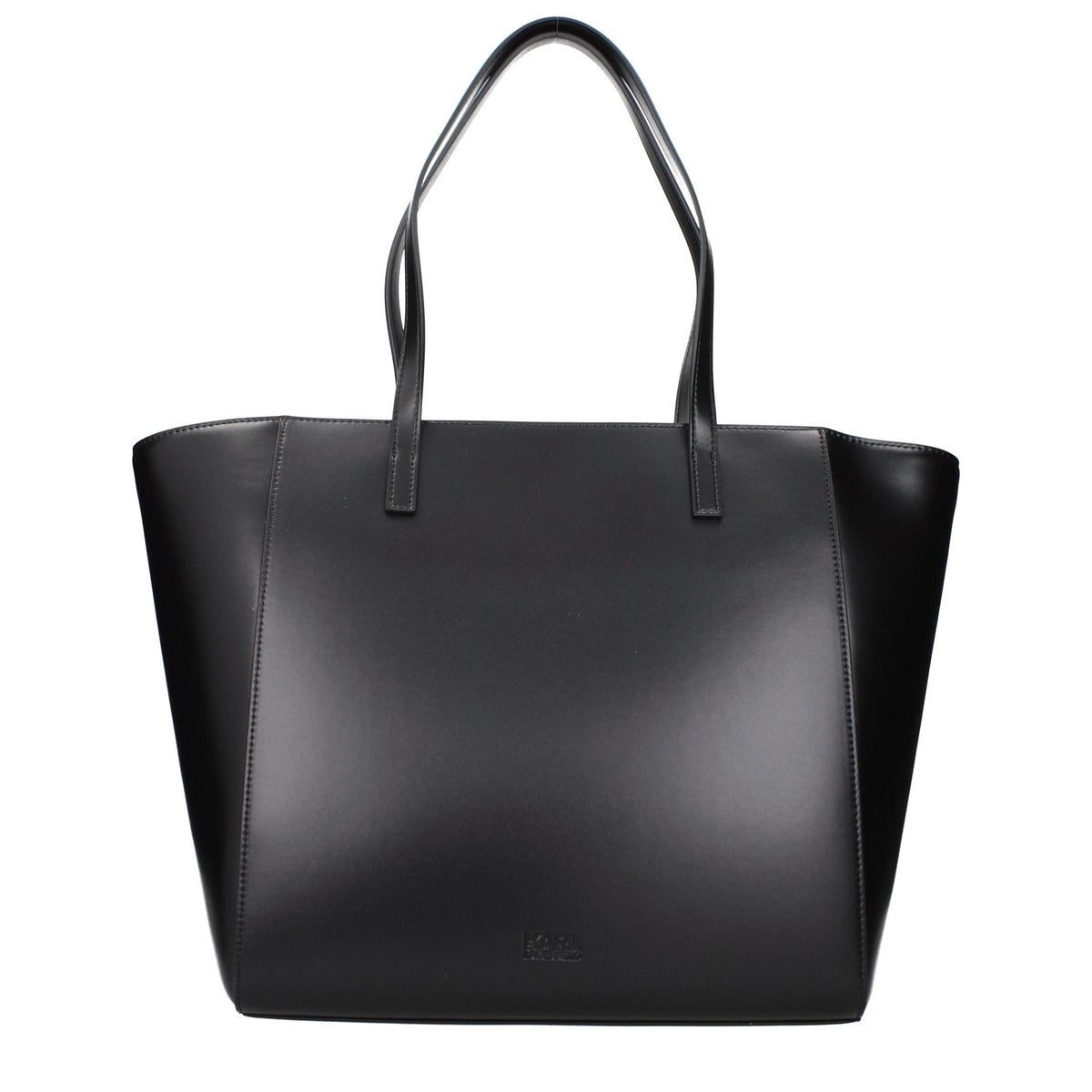 Exclusive Karl Lagerfeld Logo Shoulder Bag – Black — Back View