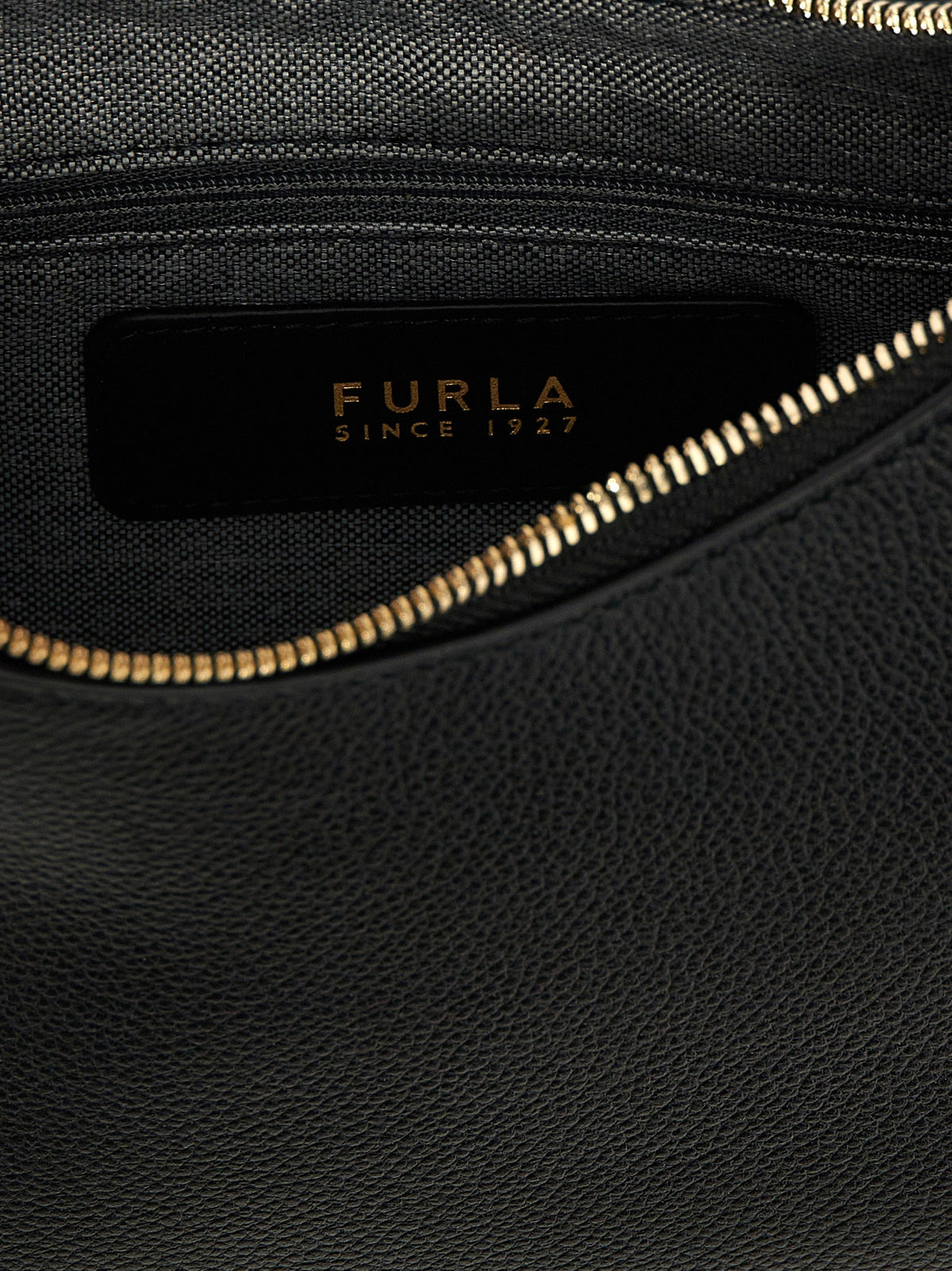 Exclusive Furla Goccia Small Leather Shoulder Bag – Black — Top View