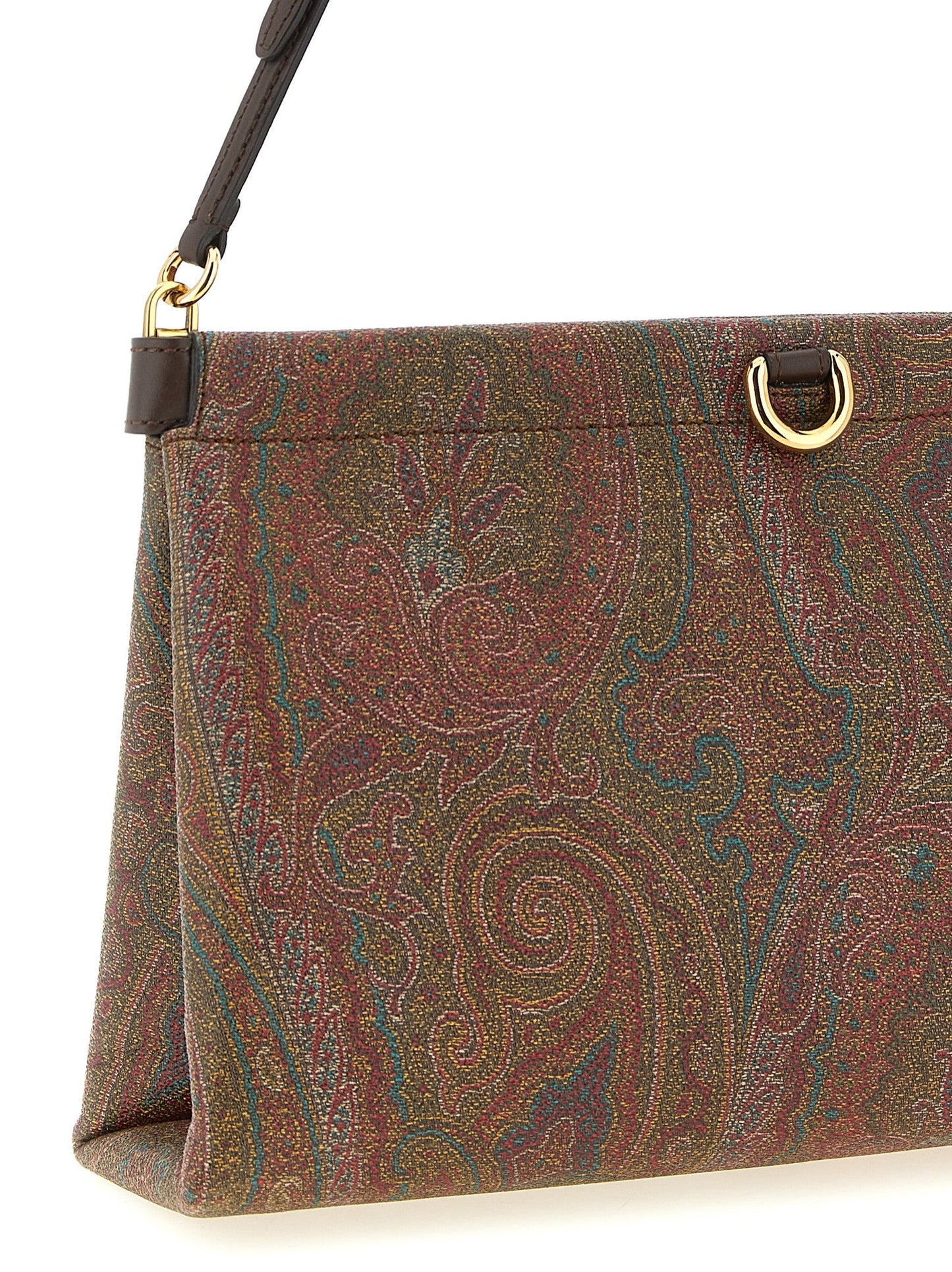 Exclusive Etro Cotton Clutch Bag – Brown — Back View