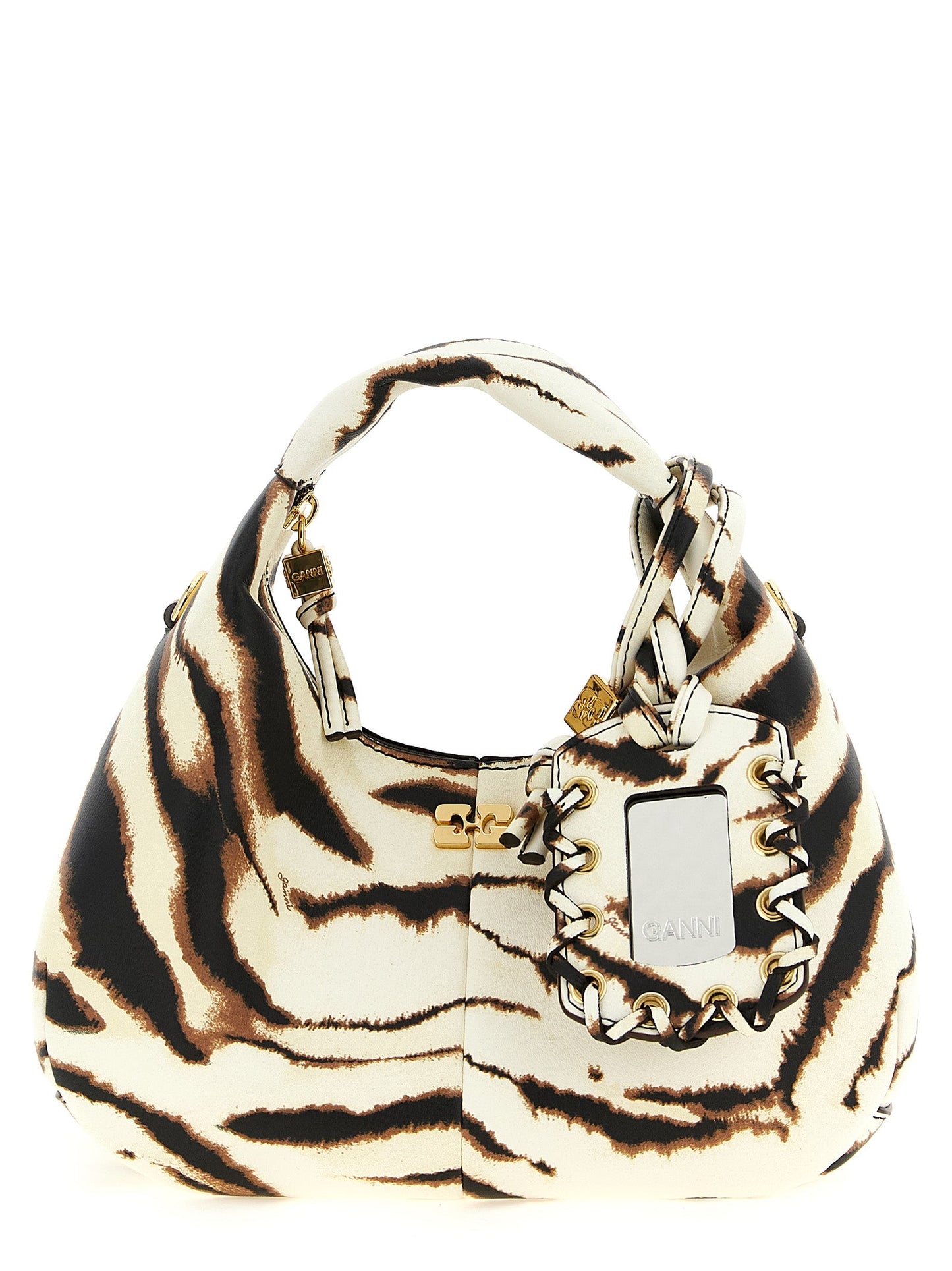 Exclusive Ganni Polyester Handbag – Multicolor — Front View