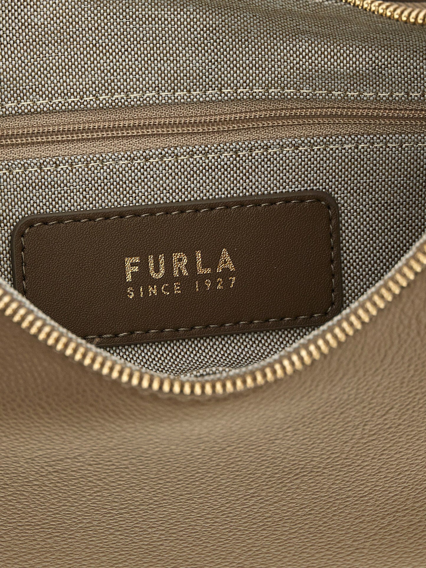 Exclusive Furla Goccia S Calfskin Shoulder Bag – Beige — Top View