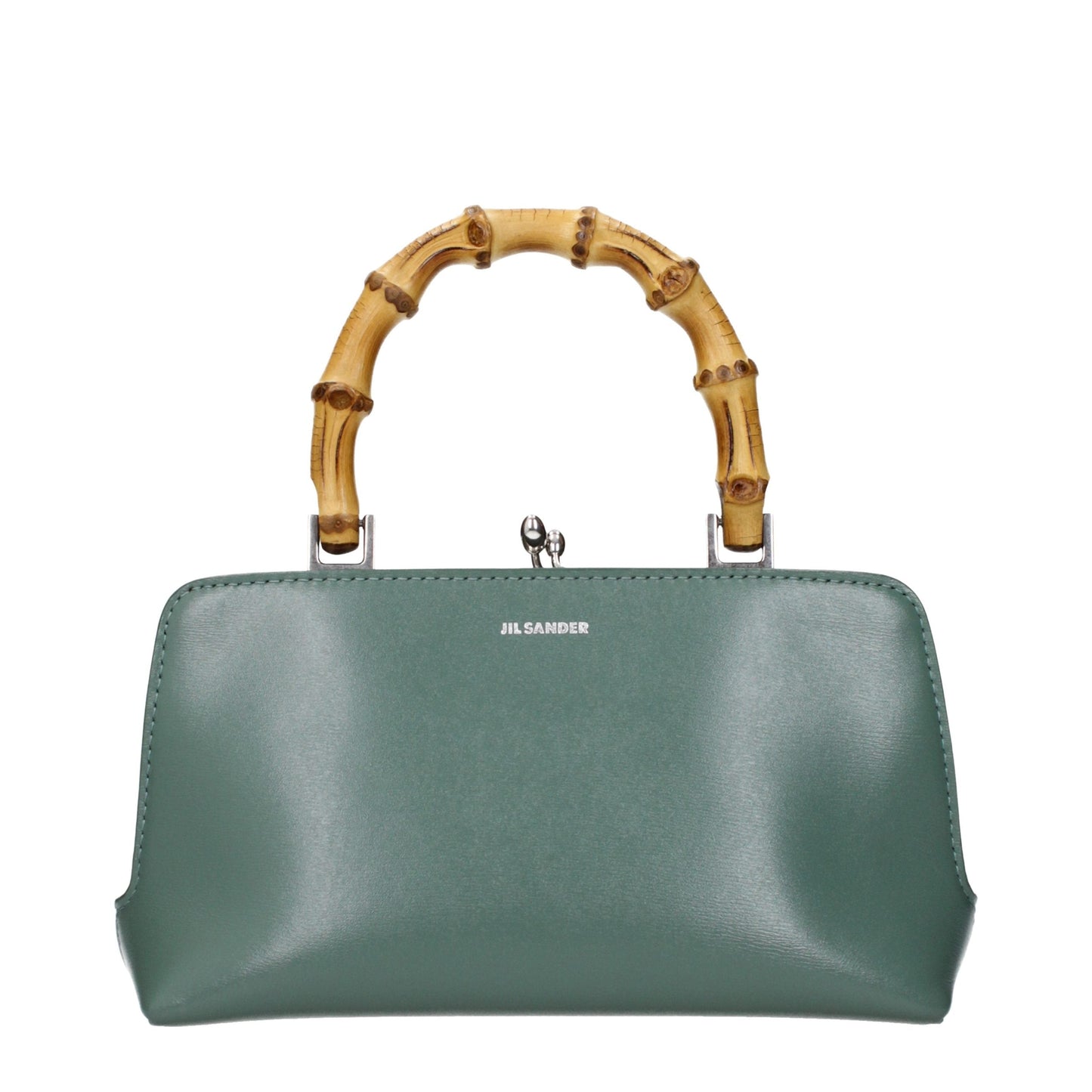 Exclusive Jil Sander Leather Handbag – Green — Front View