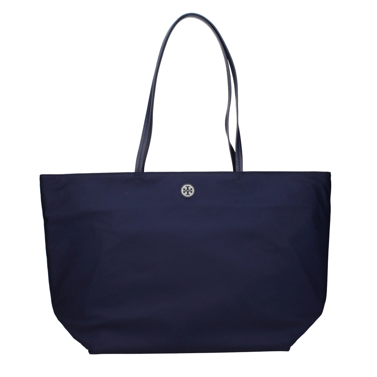 Exclusive Tory Burch Fabric Shoulder Bag – Blue — Front View