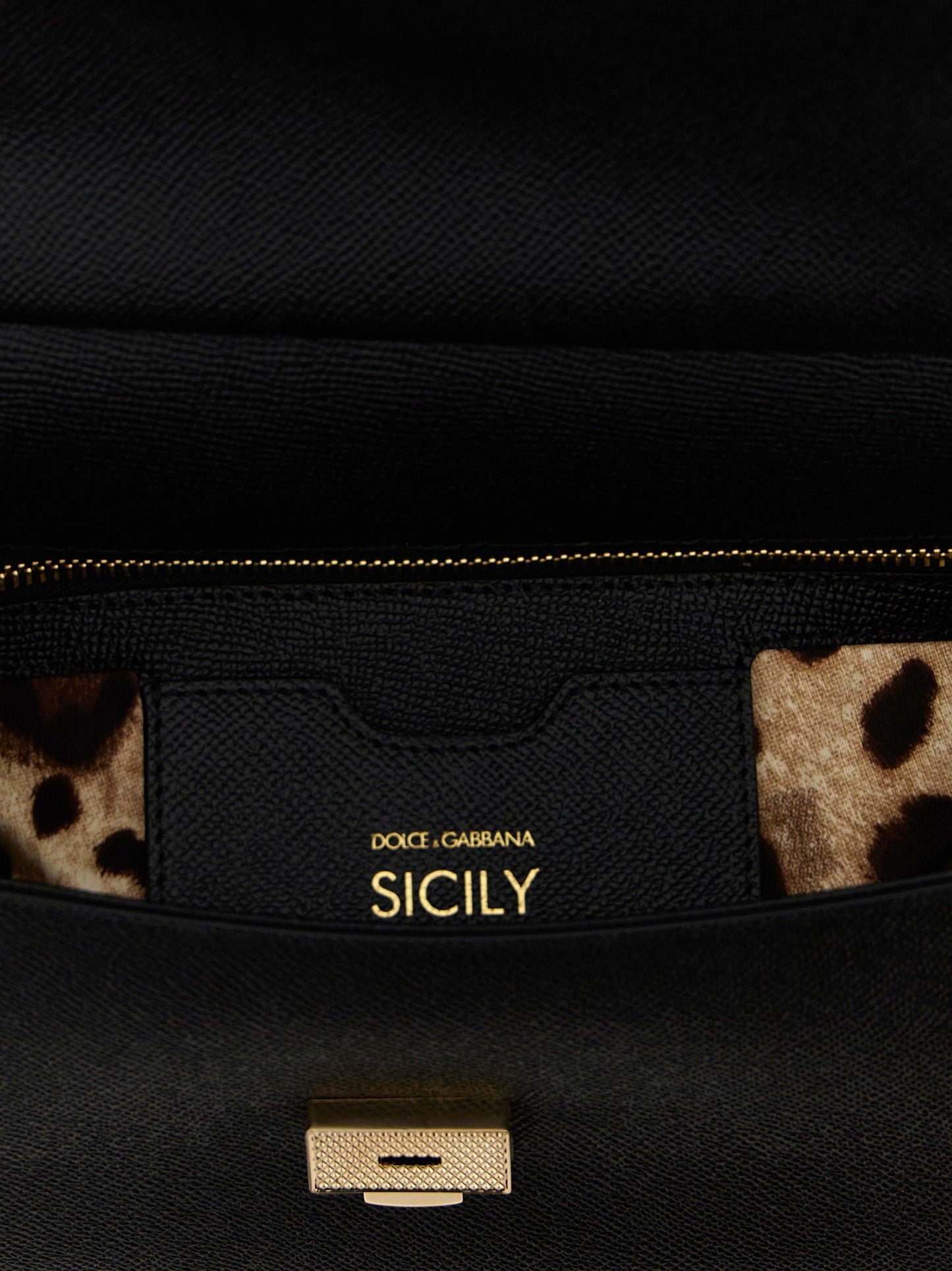 Exclusive Dolce & Gabbana Calfskin Handbag – Black — Top View