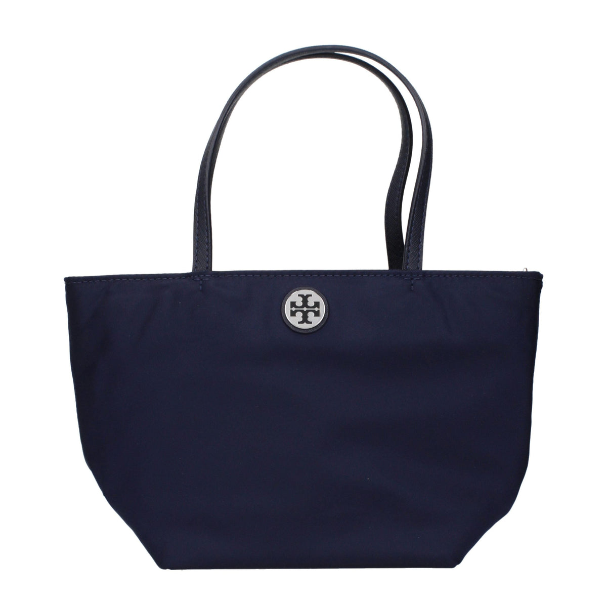 Exclusive Tory Burch Nylon Handbag – Blue — Front View