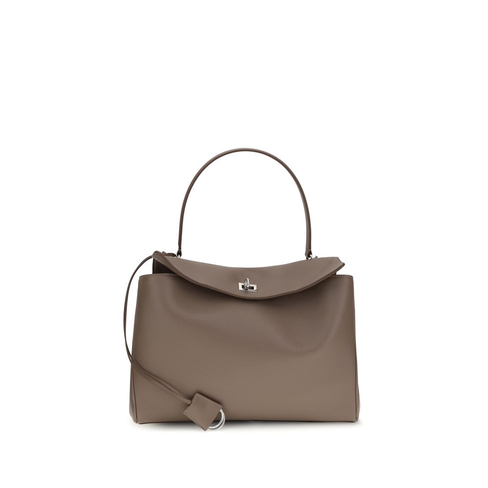 Exclusive Balenciaga Calfskin Shoulder Bag – Gray — Front View