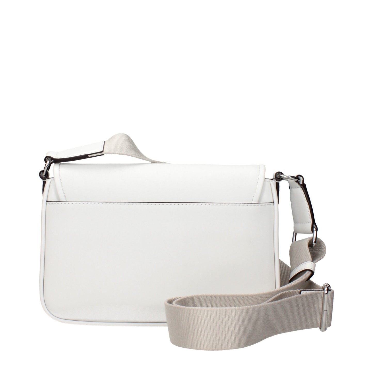 Exclusive Michael Kors Leather Crossbody Bag – Optic White — Back View