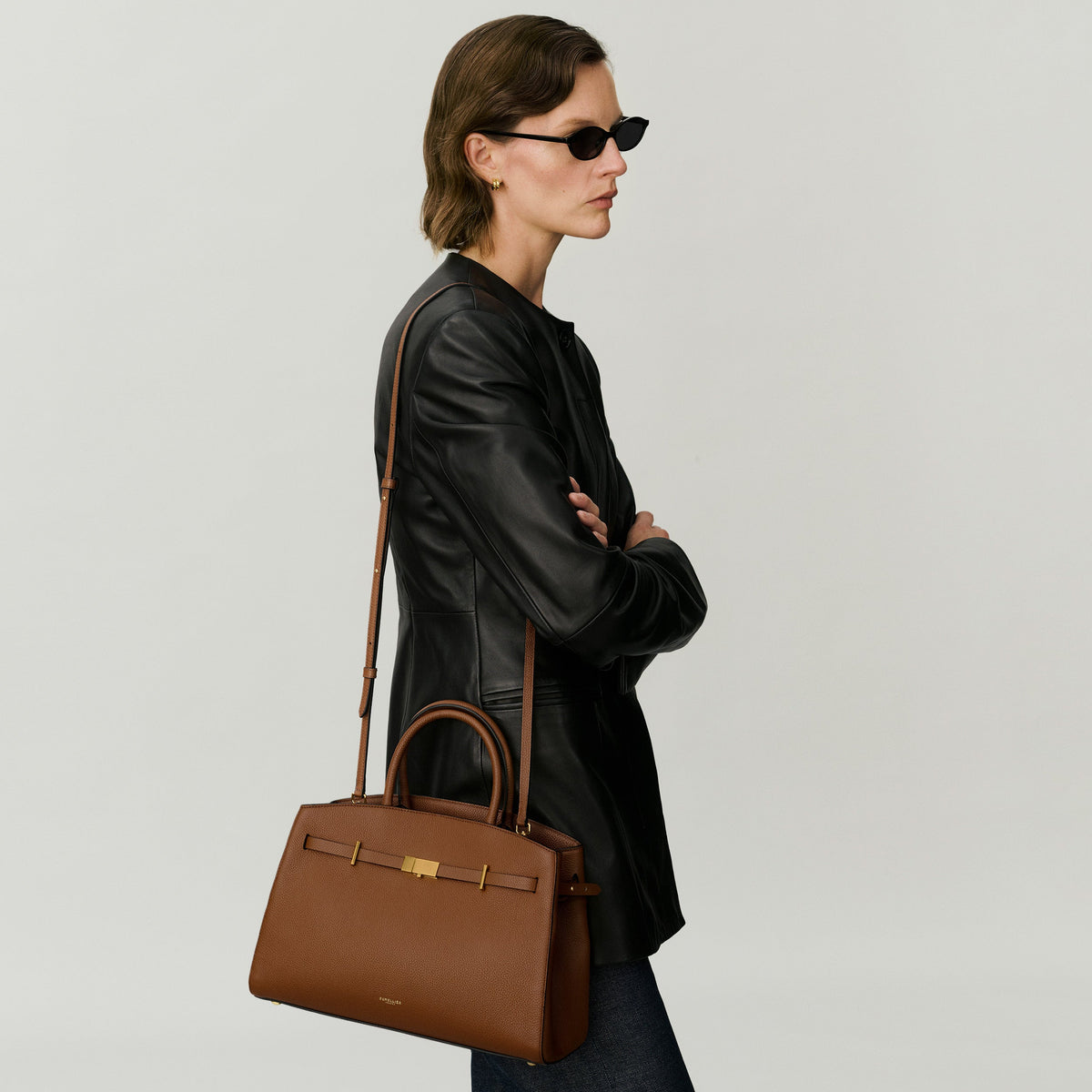 Exclusive The Midi Hudson — Midi — Size tan small grain — Alternate View 8