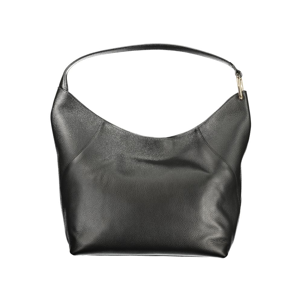 Exclusive Furla Lara Leather Shoulder Bag – Black — Side View