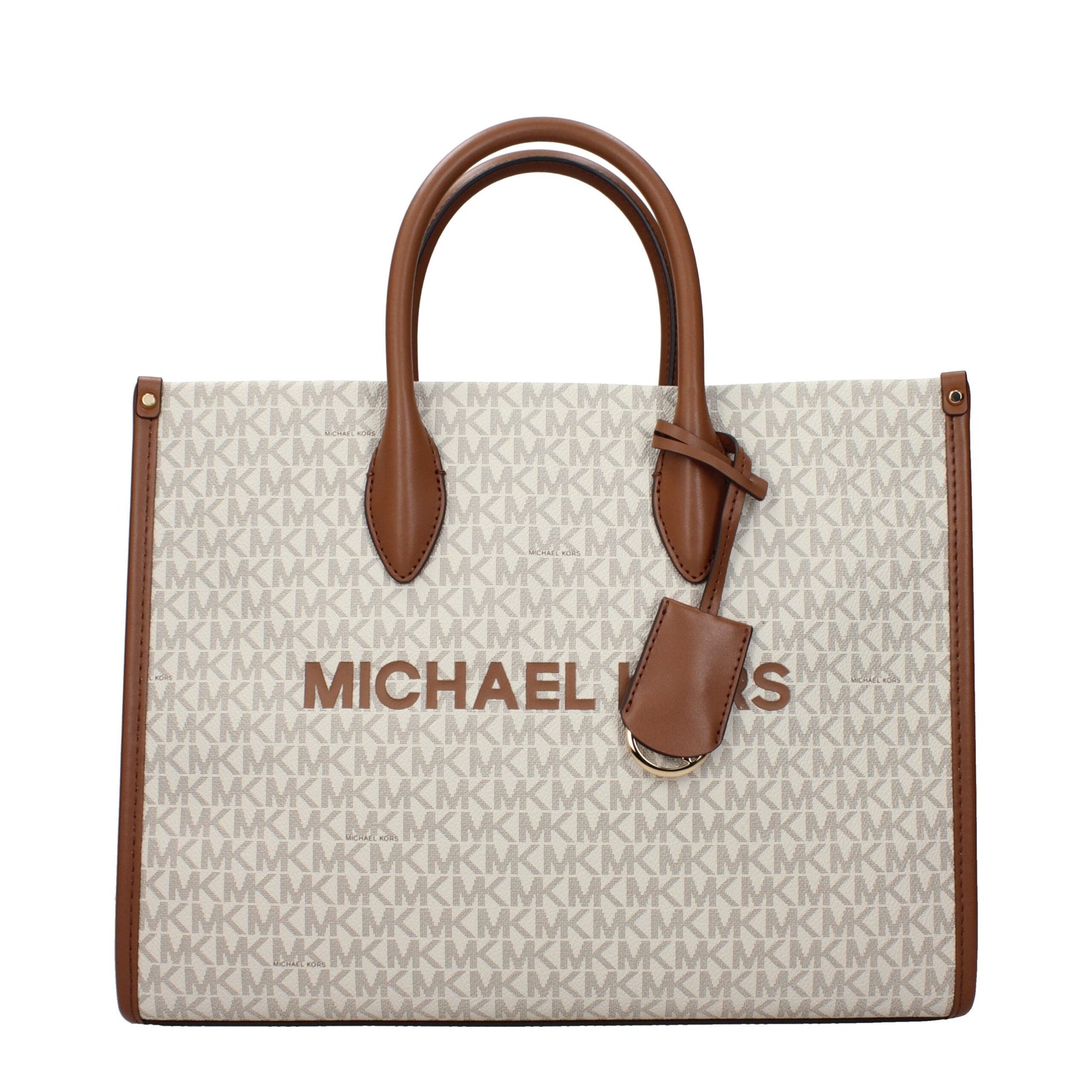 Exclusive Michael Kors Signature Logo Handbag – Vanilla — Front View