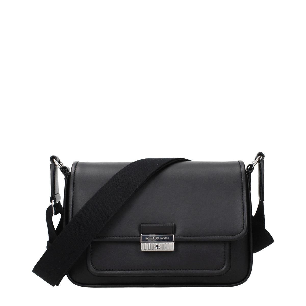 Exclusive Michael Kors Leather Crossbody Bag – Black — Front View