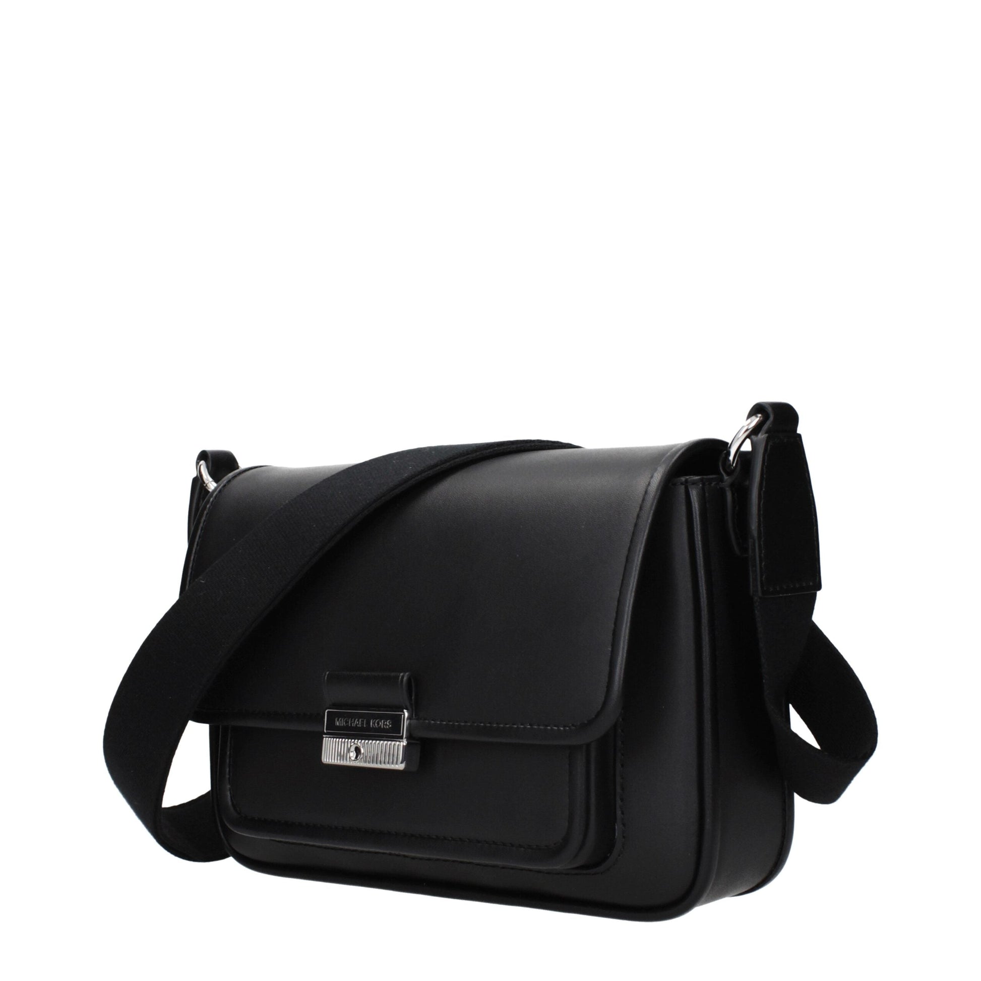Exclusive Michael Kors Leather Crossbody Bag – Black — Side View