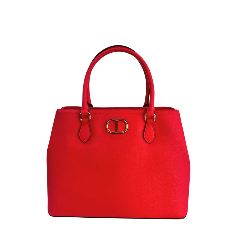 Exclusive Twinset Polyurethane Shoulder Bag – Multicolor — Front View