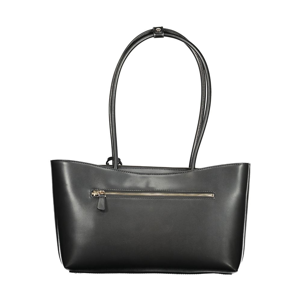 Exclusive Guess Jeans Polyurethane Handbag – Black — Side View