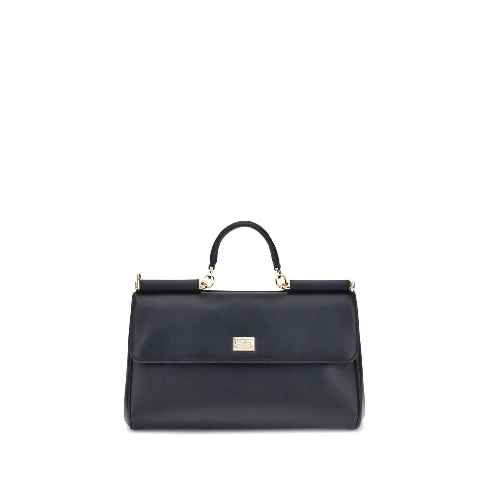Exclusive Dolce & Gabbana Calfskin Shoulder Bag – Black — Front View