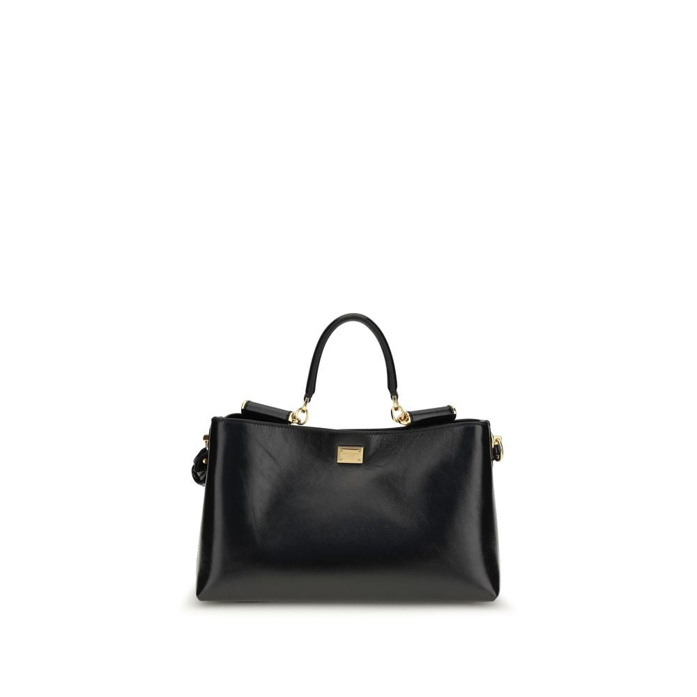 Exclusive Dolce & Gabbana Calfskin Shoulder Bag – Black — Front View