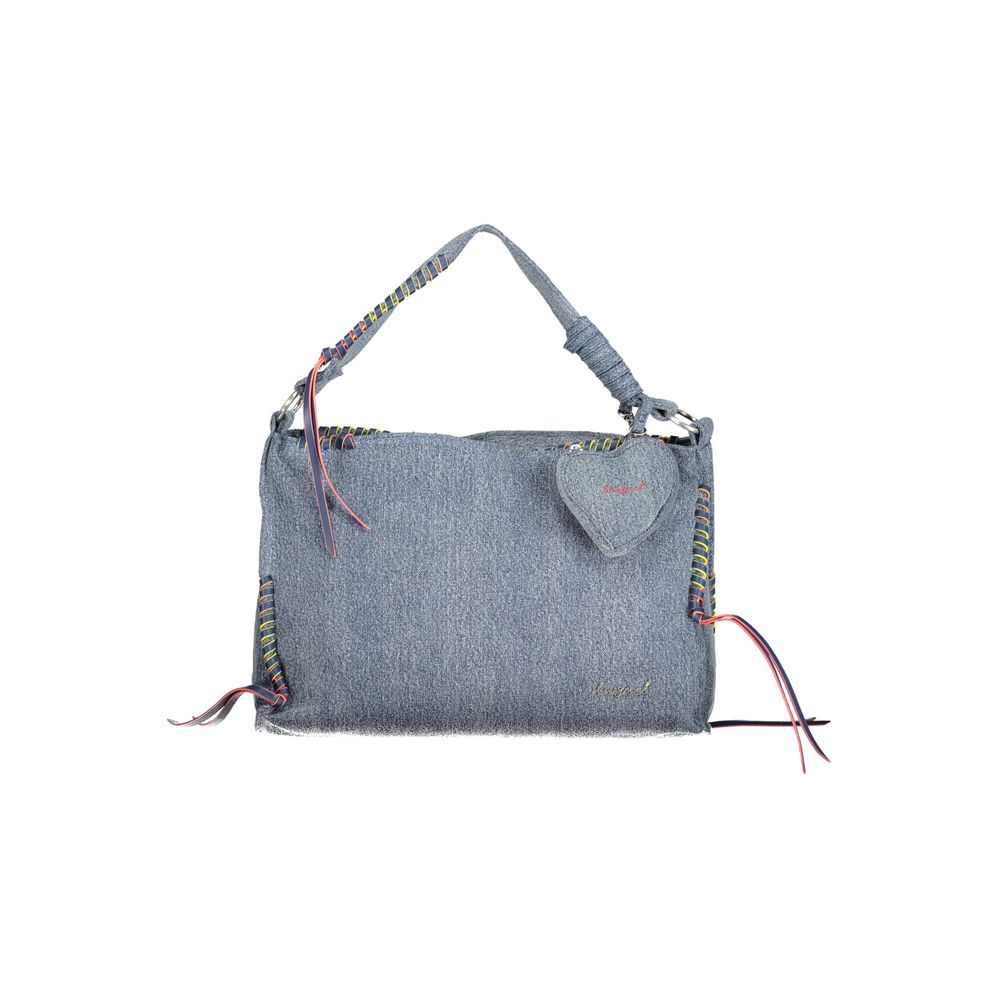 Exclusive Desigual Cotton Handbag – Blue — Front View