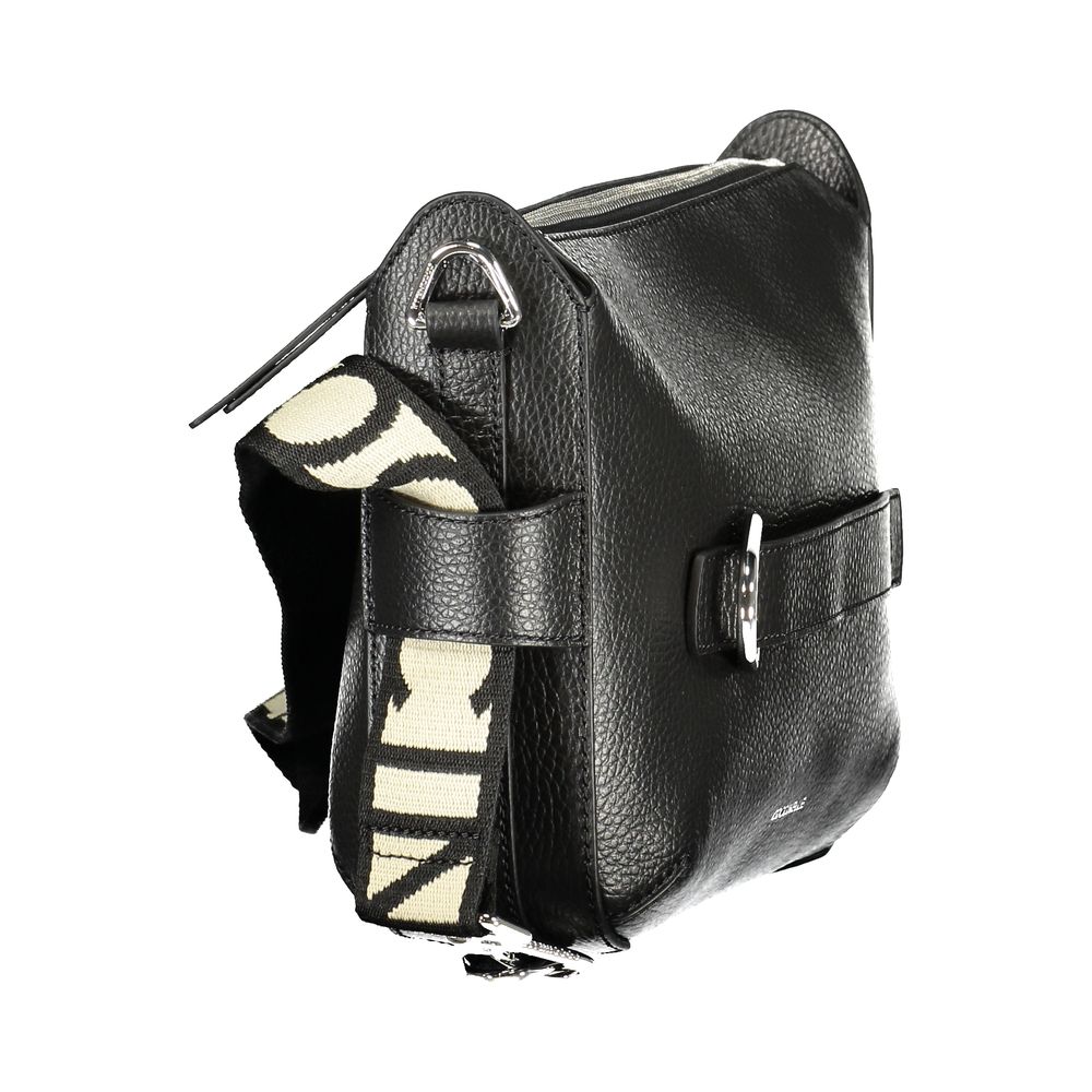 Exclusive Coccinelle Gretel Ribbon Leather Shoulder Bag – Black — Back View
