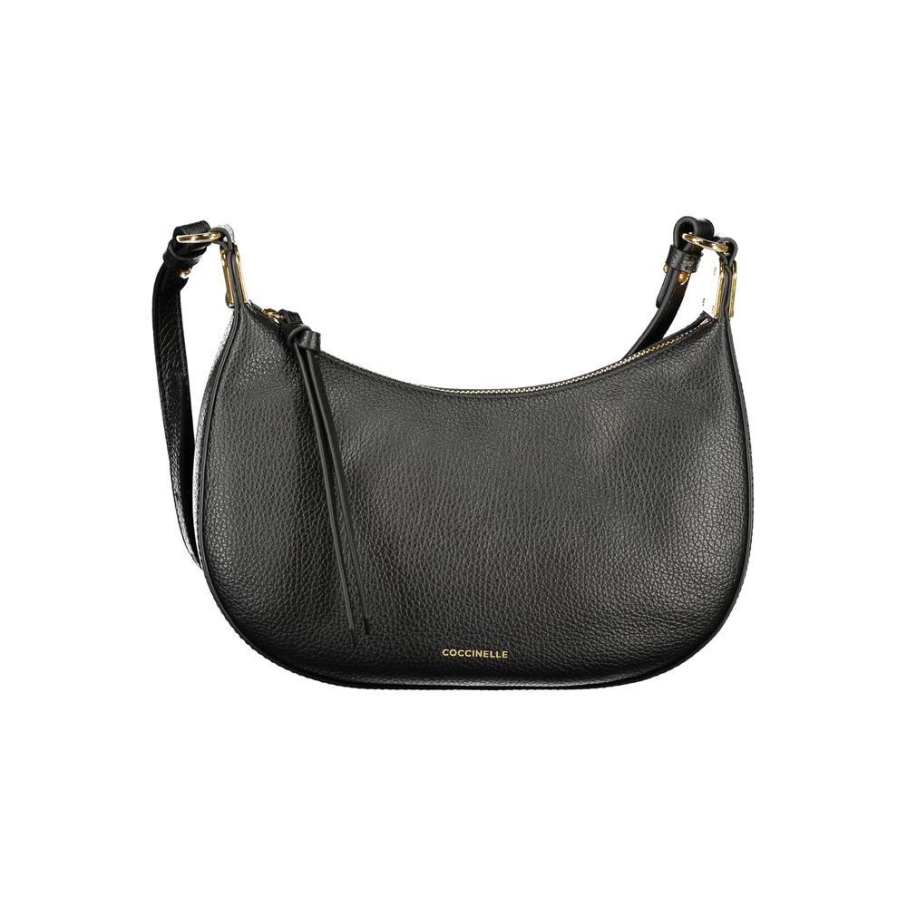 Exclusive Coccinelle Leather Handbag – Black — Front View