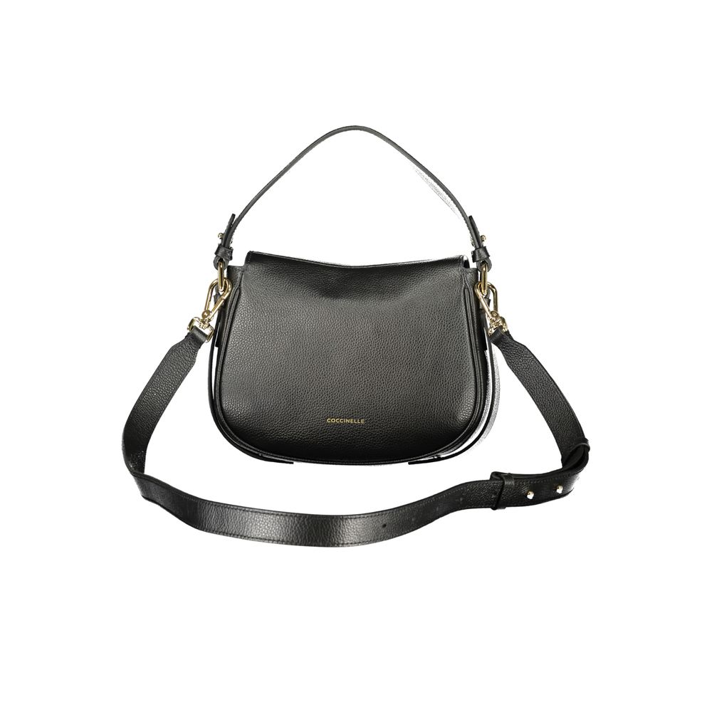 Exclusive Coccinelle Mavery Leather Bag – Black — Side View
