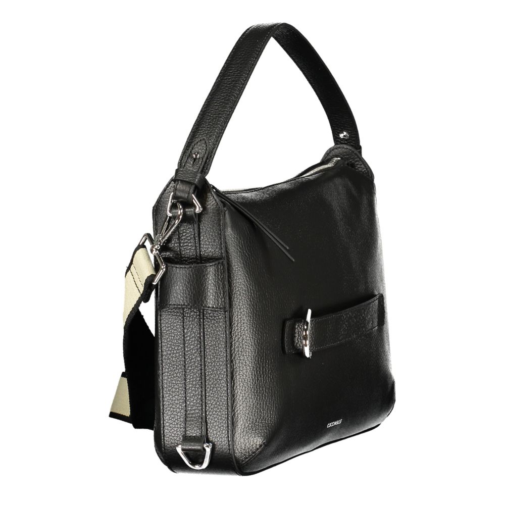 Exclusive Coccinelle Gretel Ribbon Leather Bag – Black — Back View