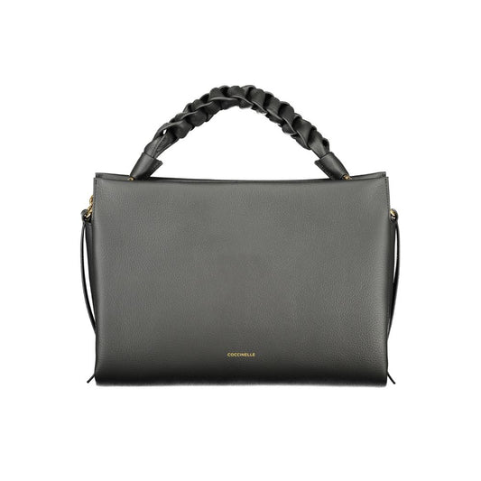 Exclusive Coccinelle Boheme Leather Bag – Black — Front View