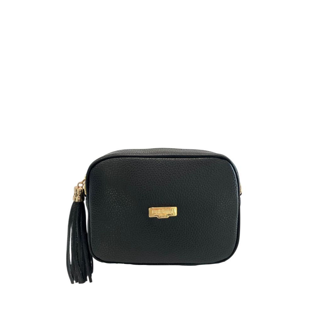 Exclusive Baldinini Trend Cowhide Leather Crossbody Bag – Black — Front View