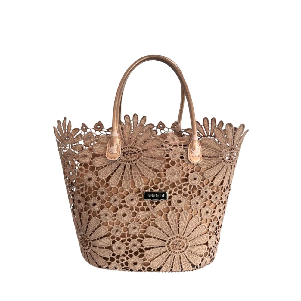 Exclusive Baldinini Trend Polyurethane Shoulder Bag – Brown — Front View
