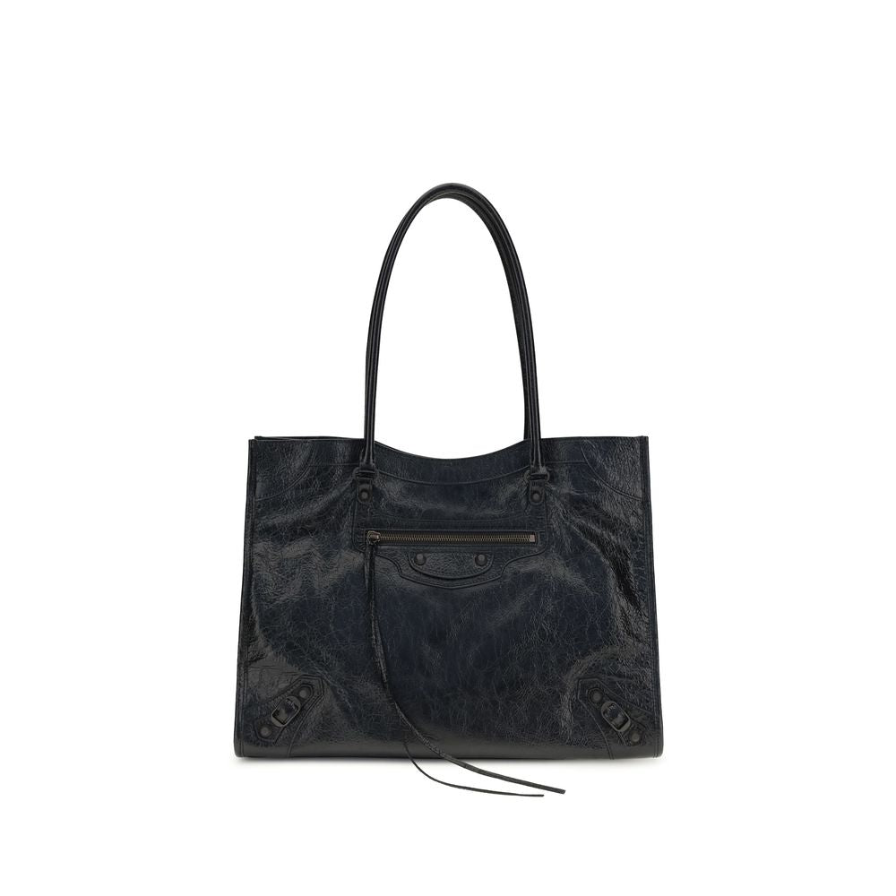 Exclusive Balenciaga Lambskin Shoulder Bag – Black — Front View