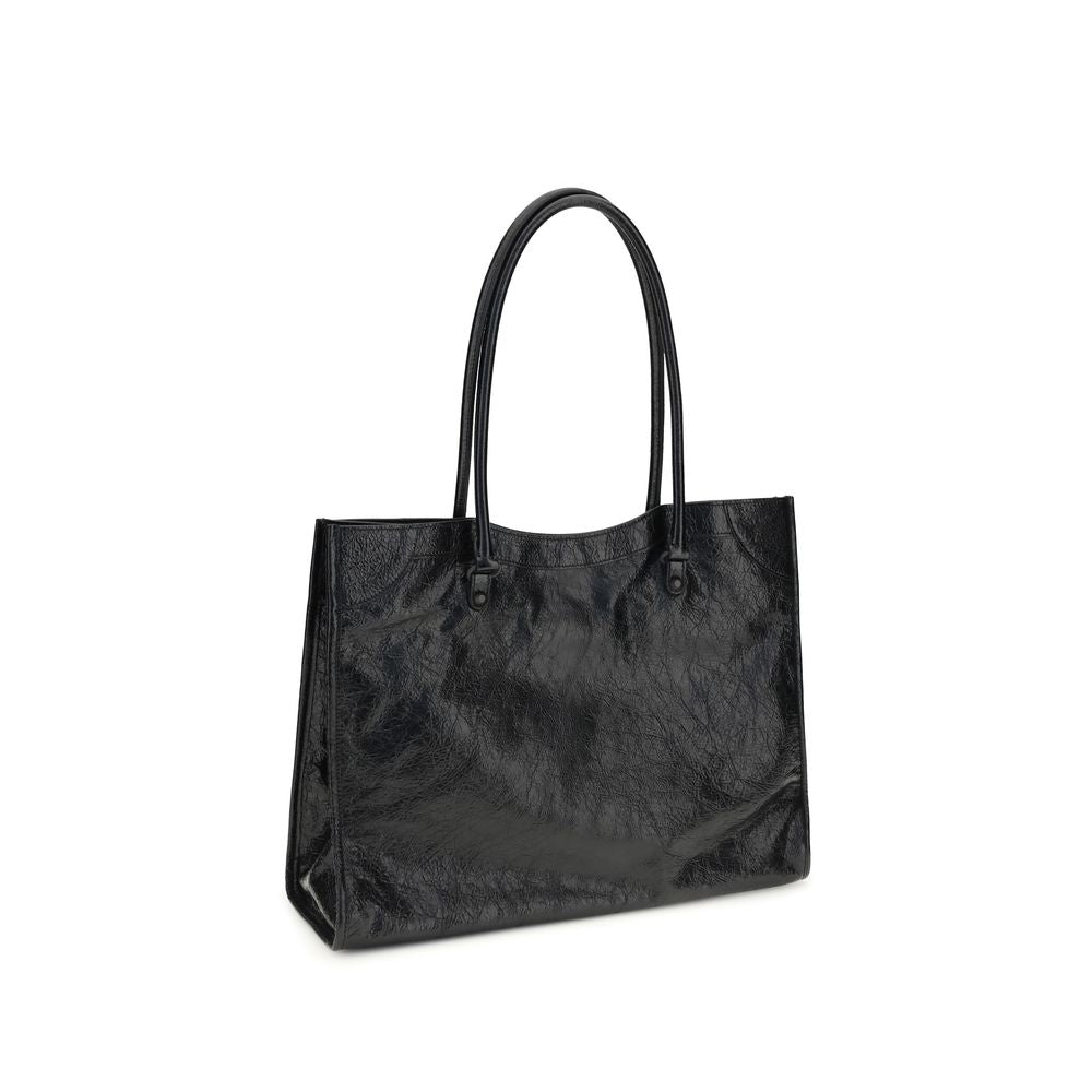 Exclusive Balenciaga Lambskin Shoulder Bag – Black — Back View