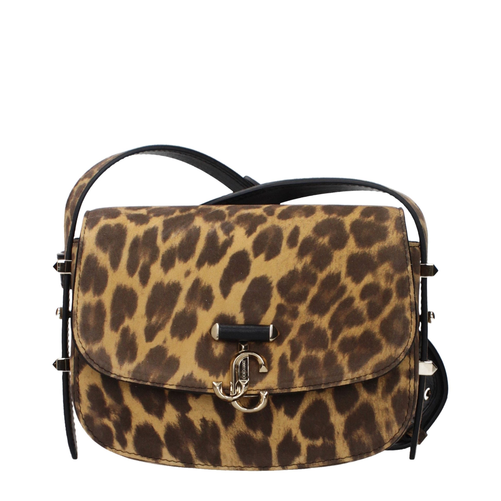 Exclusive Jimmy Choo Leather Crossbody Bag – Brown — Front View