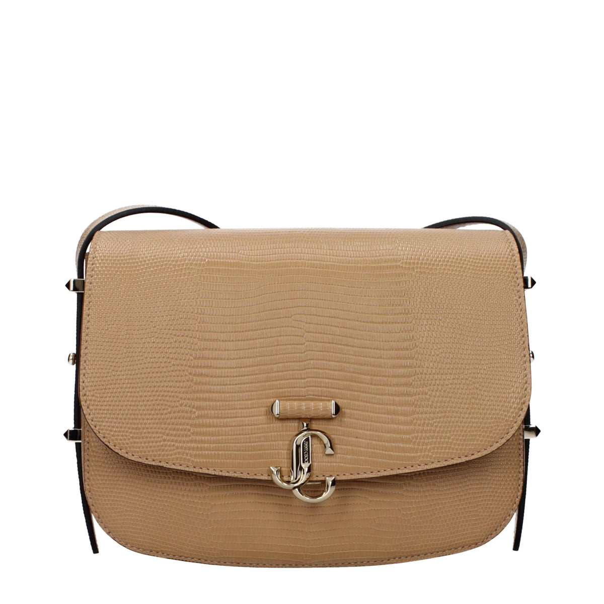 Exclusive Jimmy Choo Leather Crossbody Bag – Brown — Front View
