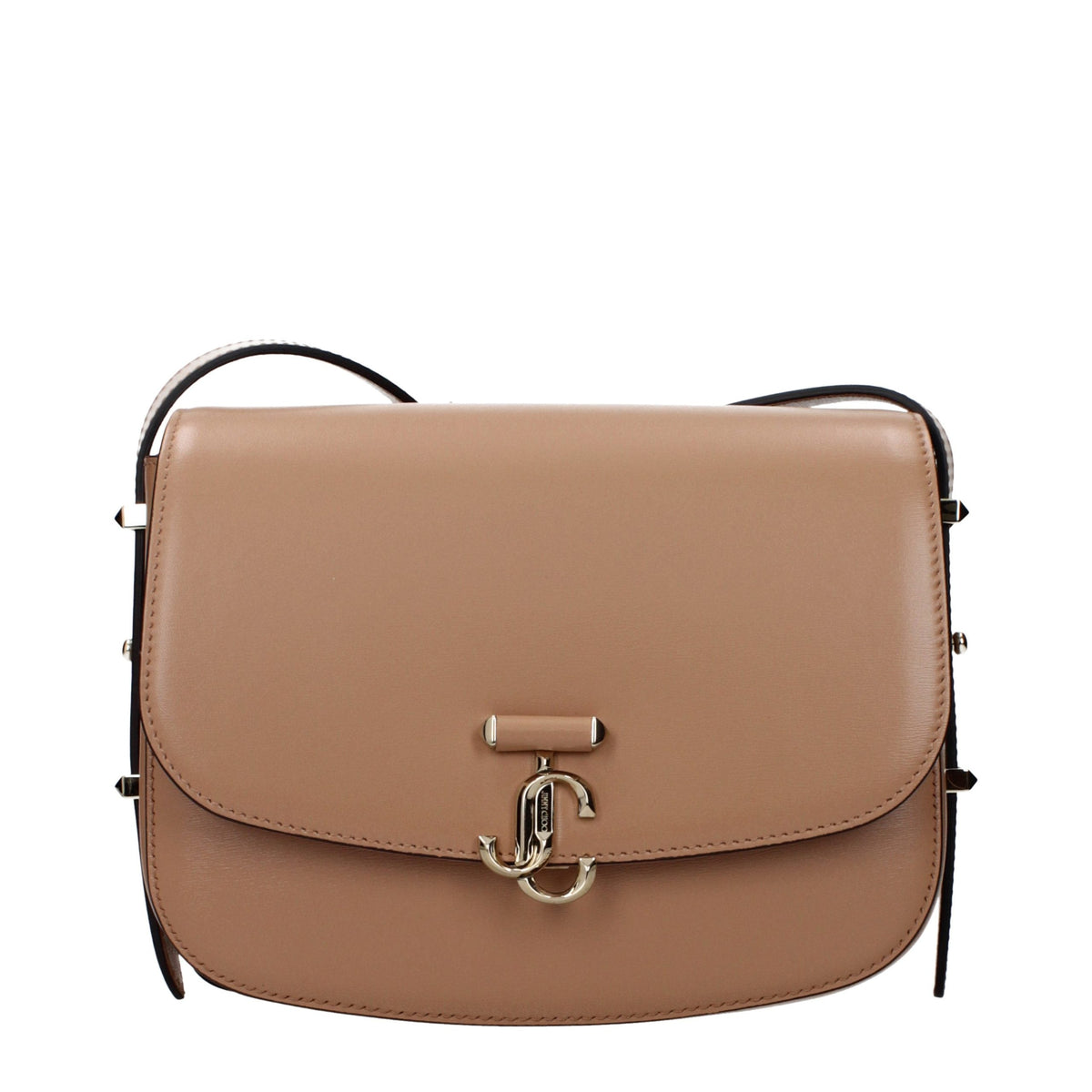 Exclusive Jimmy Choo Leather Crossbody Bag – Brown — Front View