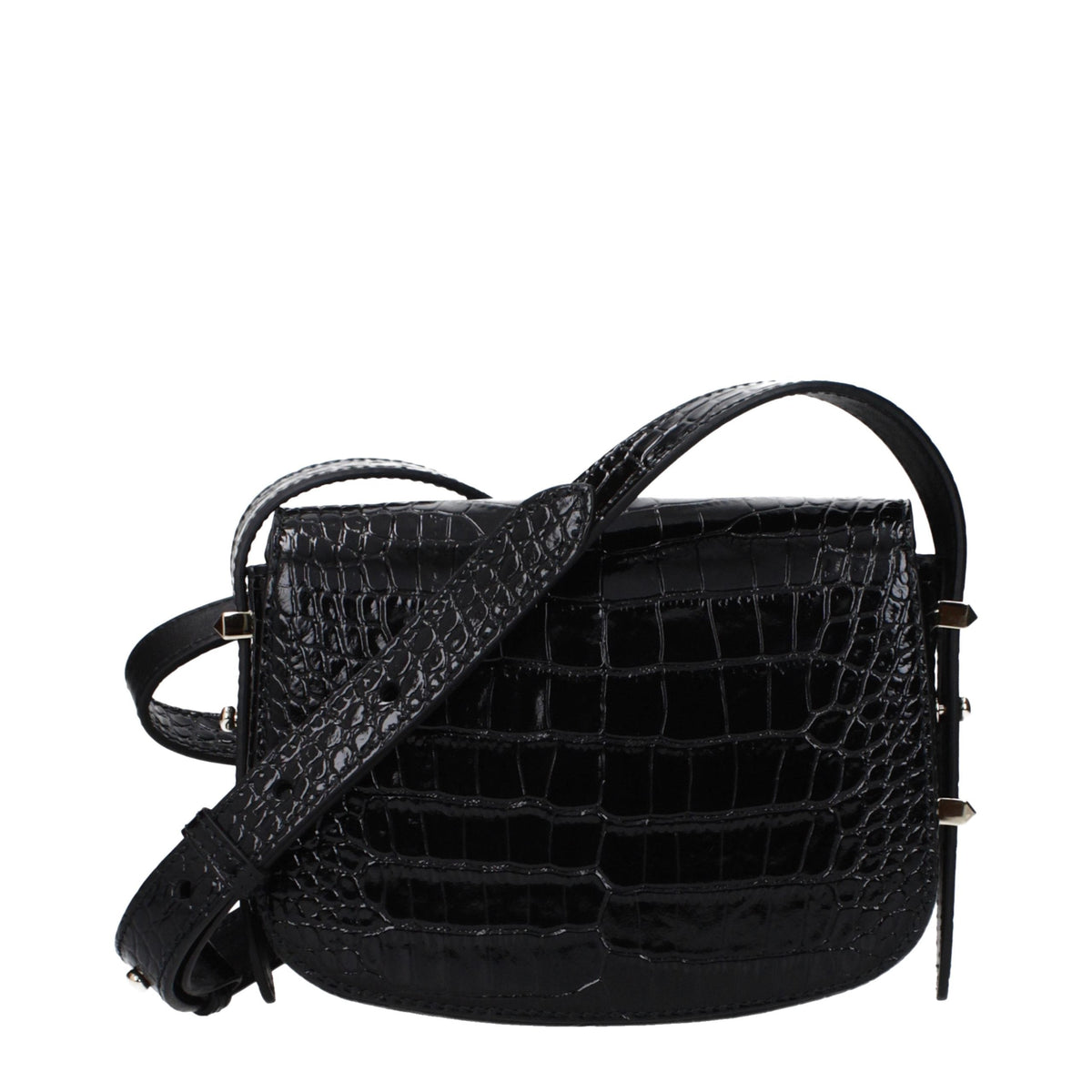 Exclusive Jimmy Choo Leather Crossbody Bag – Black — Back View