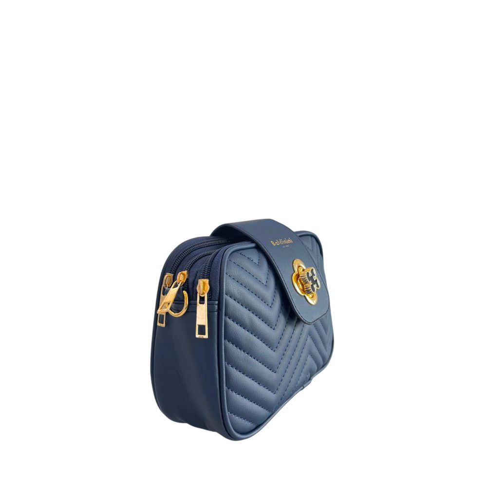 Exclusive Baldinini Trend Polyurethane Crossbody Bag – Blue — Side View