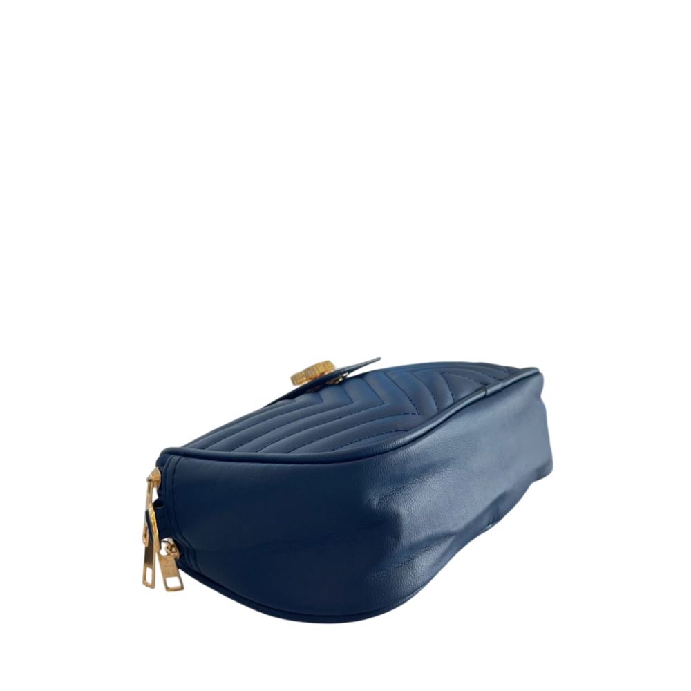 Exclusive Baldinini Trend Polyurethane Crossbody Bag – Blue — Top View