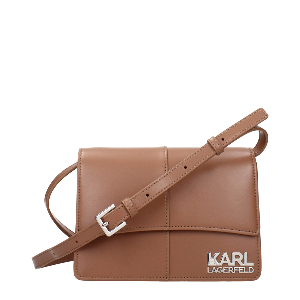 Exclusive Karl Lagerfeld Crossbody Bag – Brown — Front View