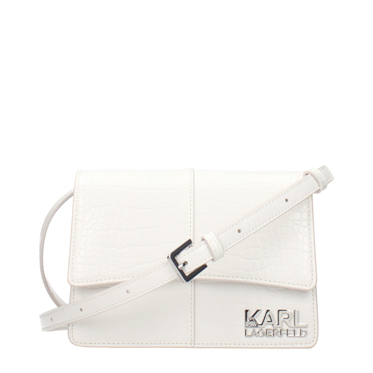 Exclusive Karl Lagerfeld Crossbody Bag – White — Front View