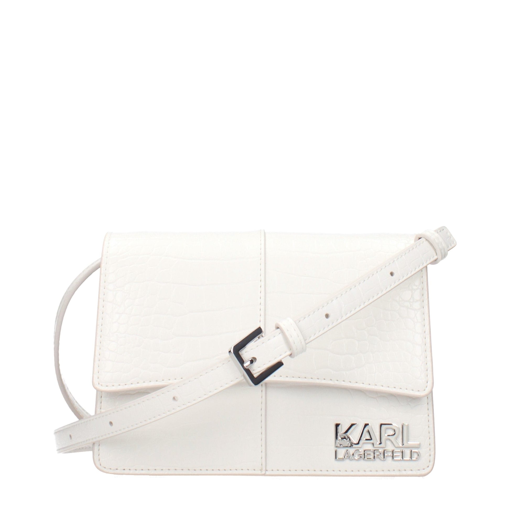 Exclusive Karl Lagerfeld Crossbody Bag – White — Front View