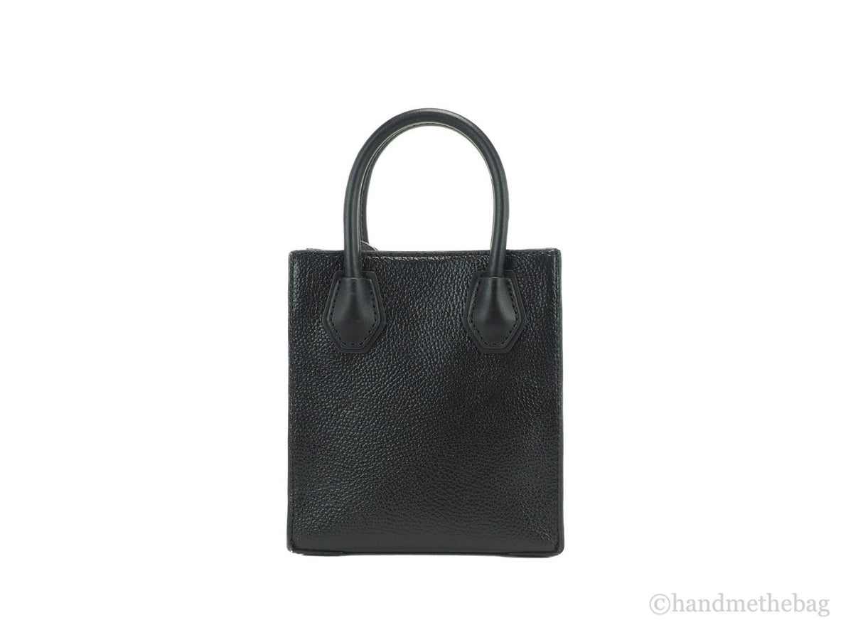 Exclusive Michael Kors Mercer XS Leather Crossbody – Black — Side View