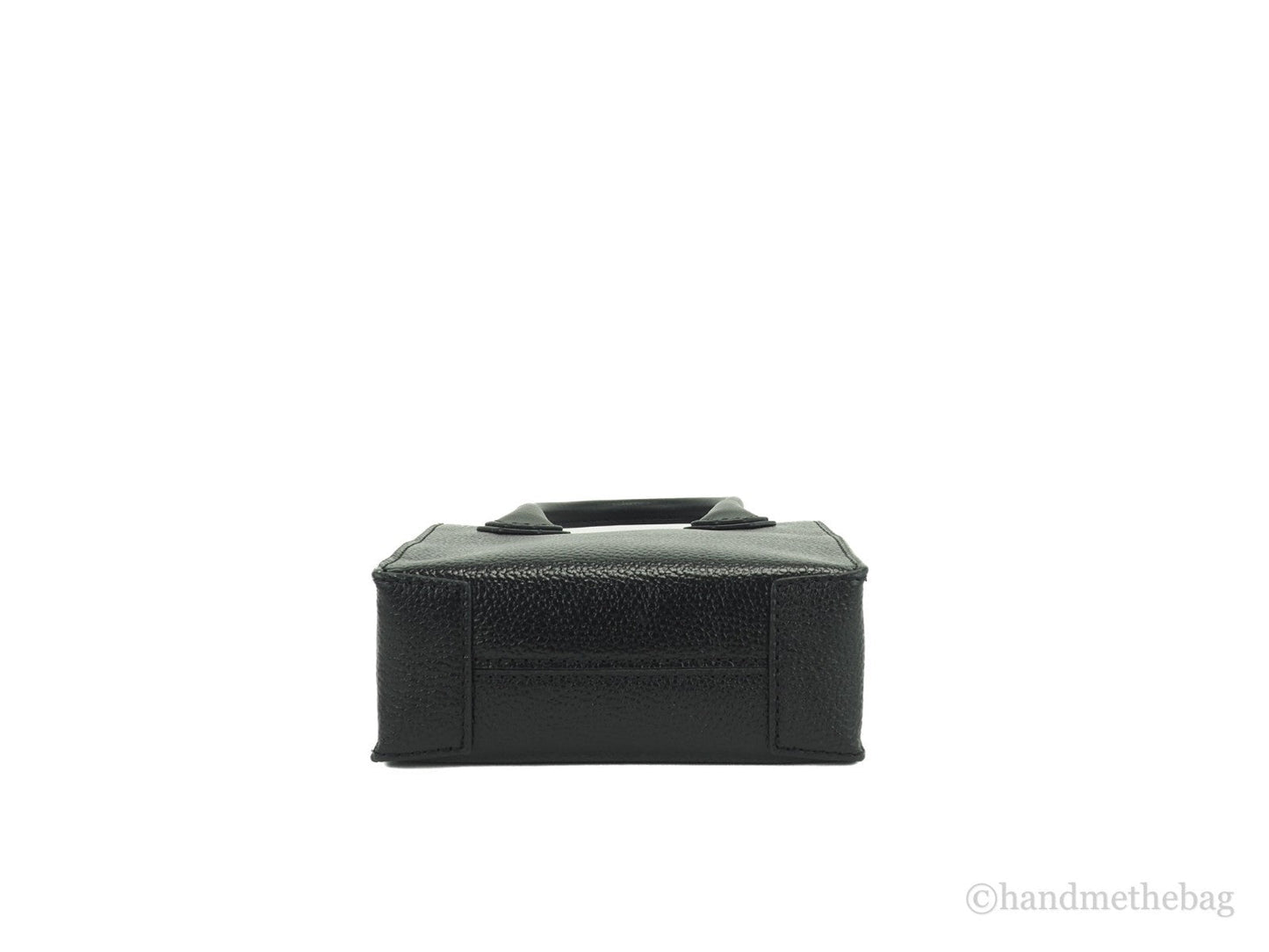 Exclusive Michael Kors Mercer XS Leather Crossbody – Black — Top View