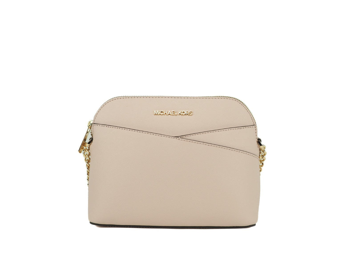 Exclusive Michael Kors Jet Set Travel Dome Leather Crossbody Bag — Front View