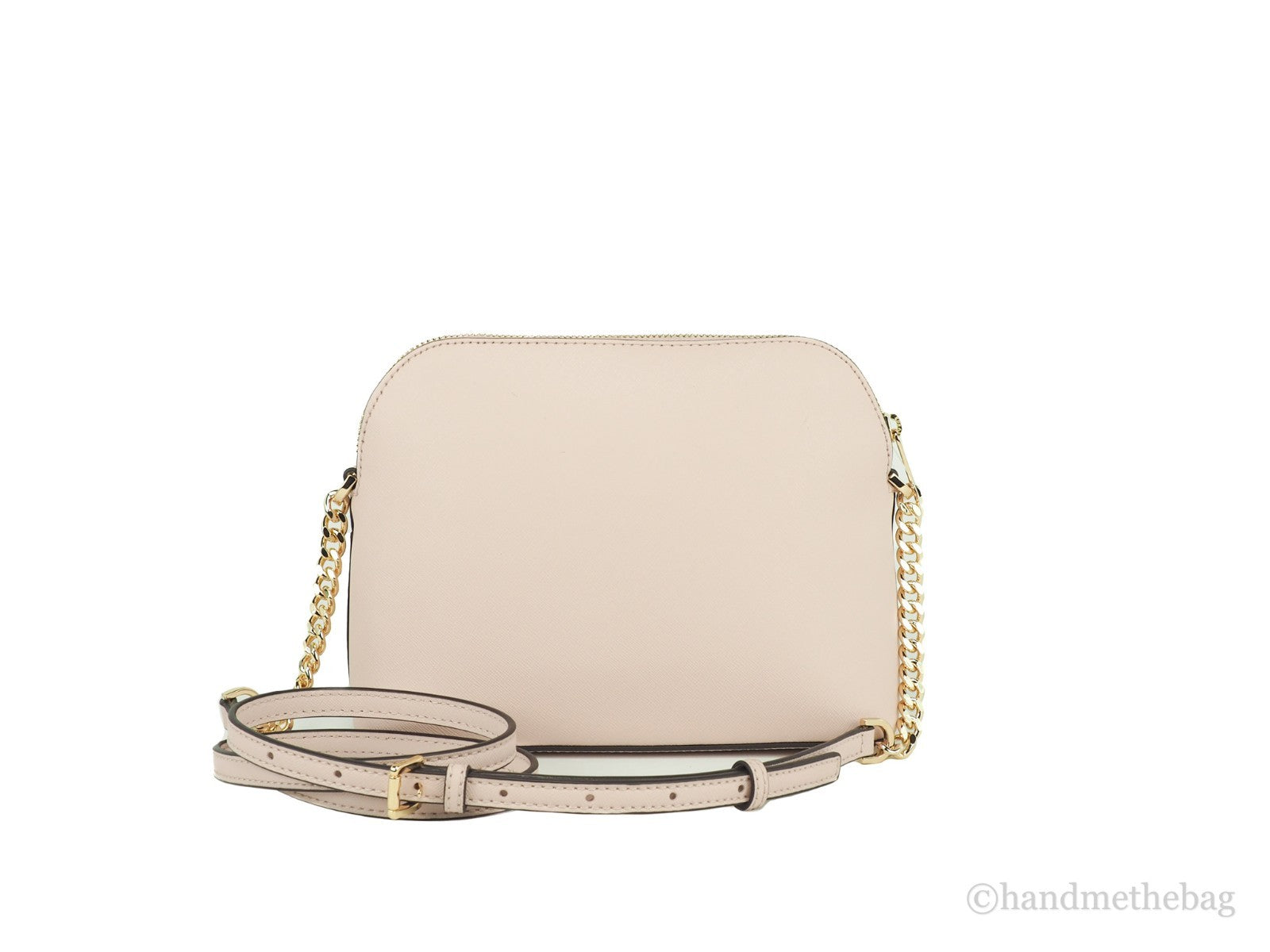 Exclusive Michael Kors Jet Set Travel Dome Leather Crossbody Bag — Side View