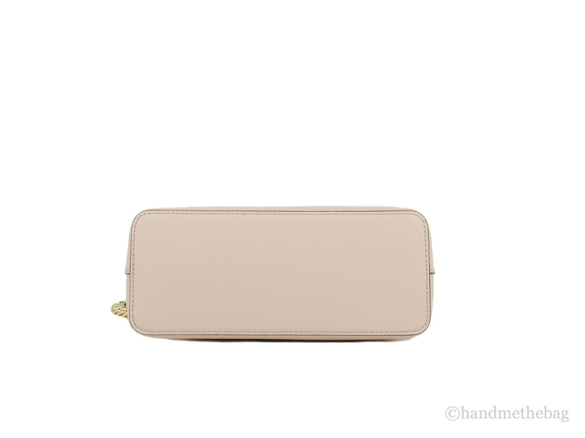 Exclusive Michael Kors Jet Set Travel Dome Leather Crossbody Bag — Back View