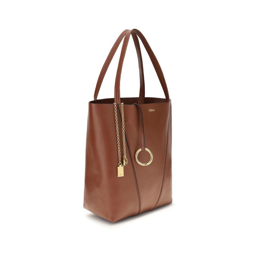 Exclusive Chloé Calfskin Shoulder Bag – Brown — Side View